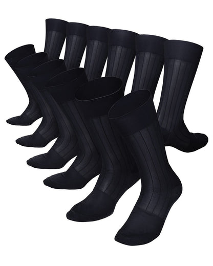 Vittorio Farina Men's Ribbed Shear Nylon Anklet Dress Socks - ank - navy - 12 - Classy Cufflinks