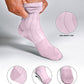 Vittorio Farina Men's Ribbed Shear Nylon Anklet Dress Socks - ank - pink - 12 - Classy Cufflinks