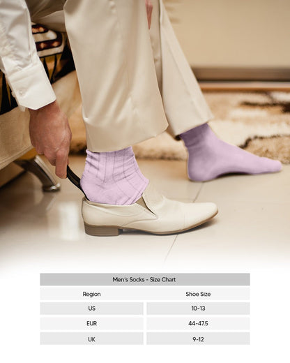 Vittorio Farina Men's Ribbed Shear Nylon Anklet Dress Socks - ank - pink - 3 - Classy Cufflinks