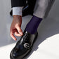 Vittorio Farina Men's Ribbed Shear Nylon Anklet Dress Socks - ank - purple - 12 - Classy Cufflinks