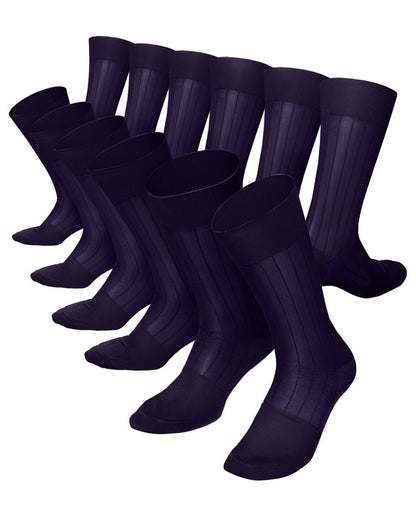 Vittorio Farina Men's Ribbed Shear Nylon Anklet Dress Socks - ank - purple - 12 - Classy Cufflinks