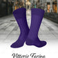 Vittorio Farina Men's Ribbed Shear Nylon Anklet Dress Socks - ank - purple - 12 - Classy Cufflinks