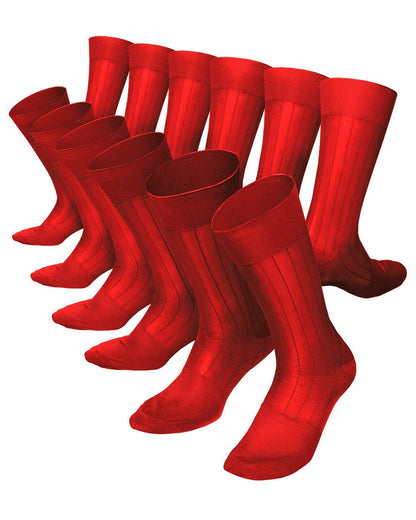 Vittorio Farina Men's Ribbed Shear Nylon Anklet Dress Socks - ank - red - 12 - Classy Cufflinks