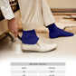 Vittorio Farina Men's Ribbed Shear Nylon Anklet Dress Socks - ank - royal - 12 - Classy Cufflinks