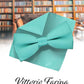 Vittorio Farina Classic Bow Tie & Pocket Square - basic - bow - tie - hanky - aqua - Classy Cufflinks