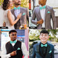 Vittorio Farina Classic Bow Tie & Pocket Square - basic - bow - tie - hanky - aqua - Classy Cufflinks