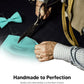 Vittorio Farina Classic Bow Tie & Pocket Square - basic - bow - tie - hanky - aqua - Classy Cufflinks