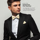 Vittorio Farina Classic Bow Tie & Pocket Square - basic - bow - tie - hanky - beige - Classy Cufflinks