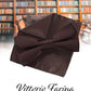Vittorio Farina Classic Bow Tie & Pocket Square - basic - bow - tie - hanky - blush - Classy Cufflinks