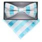 Vittorio Farina Geometric Designer Bow Tie & Pocket Square - BH-21006 - Classy Cufflinks