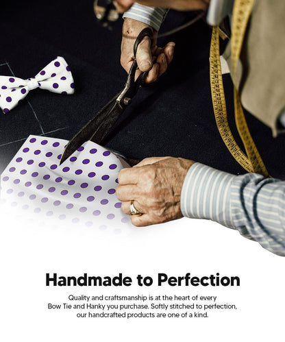 Vittorio Farina Polka Dot Bow Tie & Pocket Square Multipacks - BH - PD - 3_WHITE - Classy Cufflinks