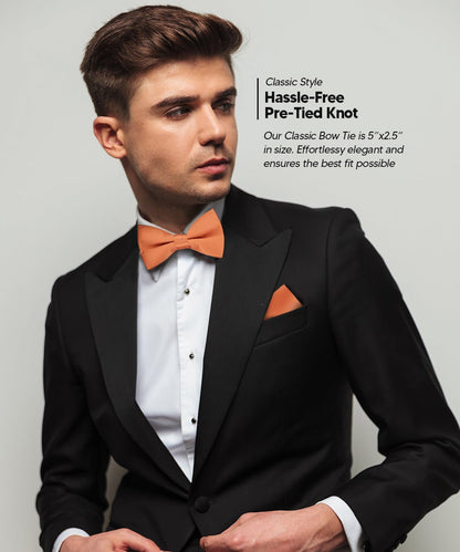 Vittorio Farina Classic Bow Tie & Pocket Square Multipacks - BH - SOLID - 3_FALL1 - Classy Cufflinks