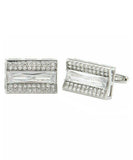 Vittorio Vico Silver Iced Wedding Cufflinks in Gift Box: CL105x Series