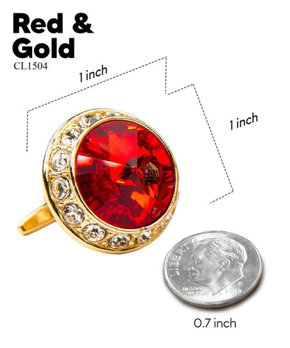 Vittorio Vico Large Bling Colorstone Cufflinks: CL15XX Series - cl - 1504 - Classy Cufflinks