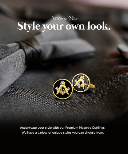 Vittorio Vico Masonic Themed Cufflinks: CL39XX Series - cl - 3903 - Classy Cufflinks