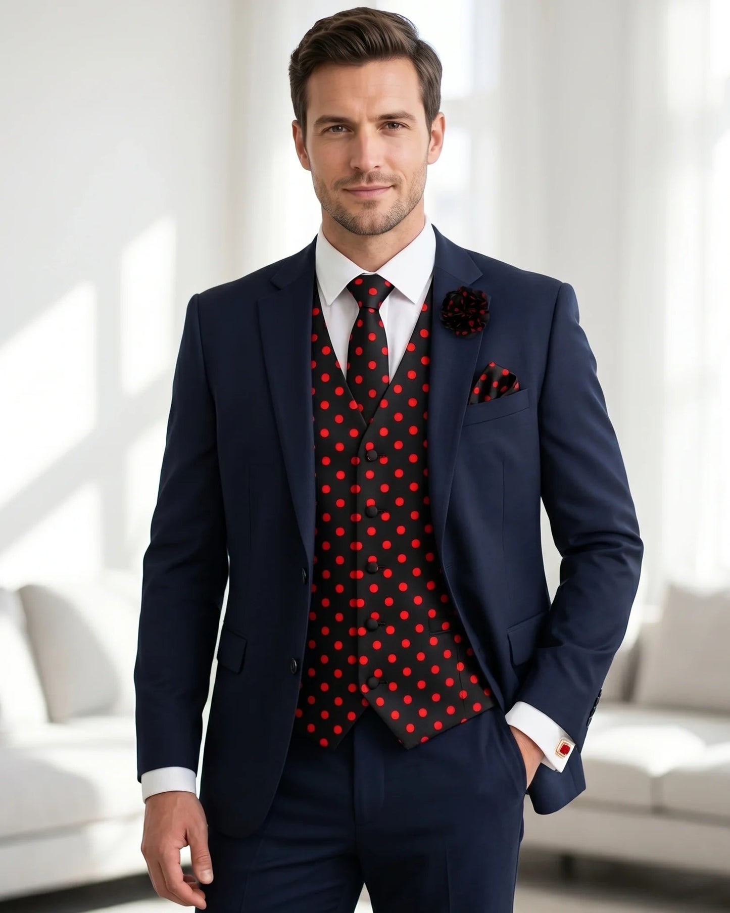 Polka Dot Gentleman Bundle (Black & Red) FBP - 