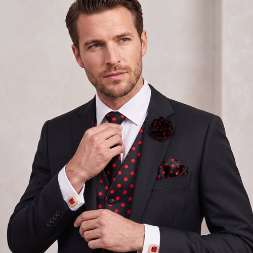Polka Dot Gentleman Bundle (Black Suit) - S -