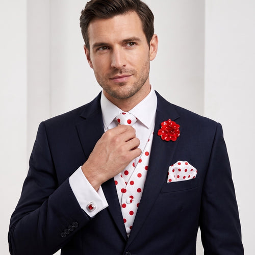 Polka Dot Gentleman Bundle (Navy Suit) - S -