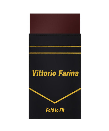 Vittorio Farina Flat Pre - Folded Pocket Square - PS - PREFOLD - FLAT_BROWN - Classy Cufflinks