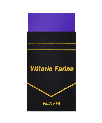 Vittorio Farina Men's Pre - Folded Pocket Square: Flat - PS - PREFOLD - FLAT_PURPLE - Classy Cufflinks