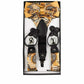Vittorio Farina Men's Paisley Clip End Suspender with Silver Hardware in Gift Box: 70% Polyester & 30% Elastomer