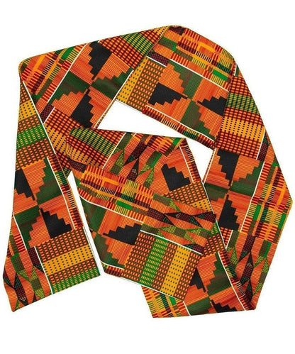 Vittorio Farina Mens' Kente Satin Scarf - SCARVES_Kente #3 - Classy Cufflinks