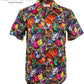 Vittorio Farina Vibrant Colorful Party Mask Print Mardi Gras Button Down Collar shirt - shirt_mardi_Mardi #0_S - Classy Cufflinks