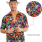 Vittorio Farina Vibrant Colorful Party Mask Print Mardi Gras Button Down Collar shirt - shirt_mardi_Mardi #0_S - Classy Cufflinks