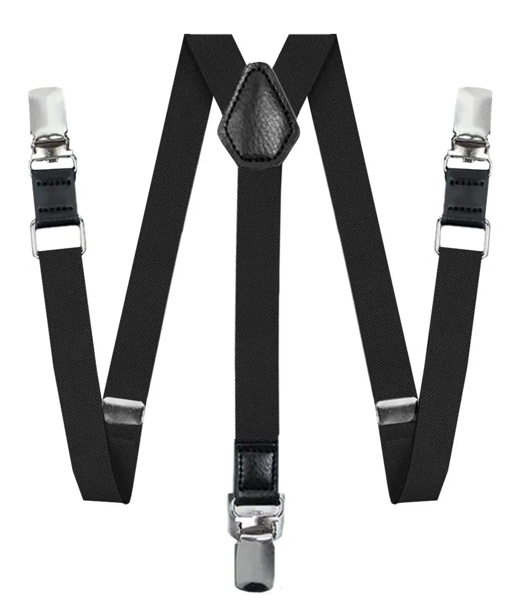 Vittorio Farina Boy's Clip End Suspender with Silver Hardware in Gift Box: 70% Polyester & 30% - Suits You Sir - Royal Blue - 