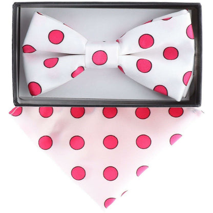 Vittorio Farina Boy's Floral Print Design Bow Tie & Pocket Square in Gift Box - Suits You Sir - KBH - 015 - 