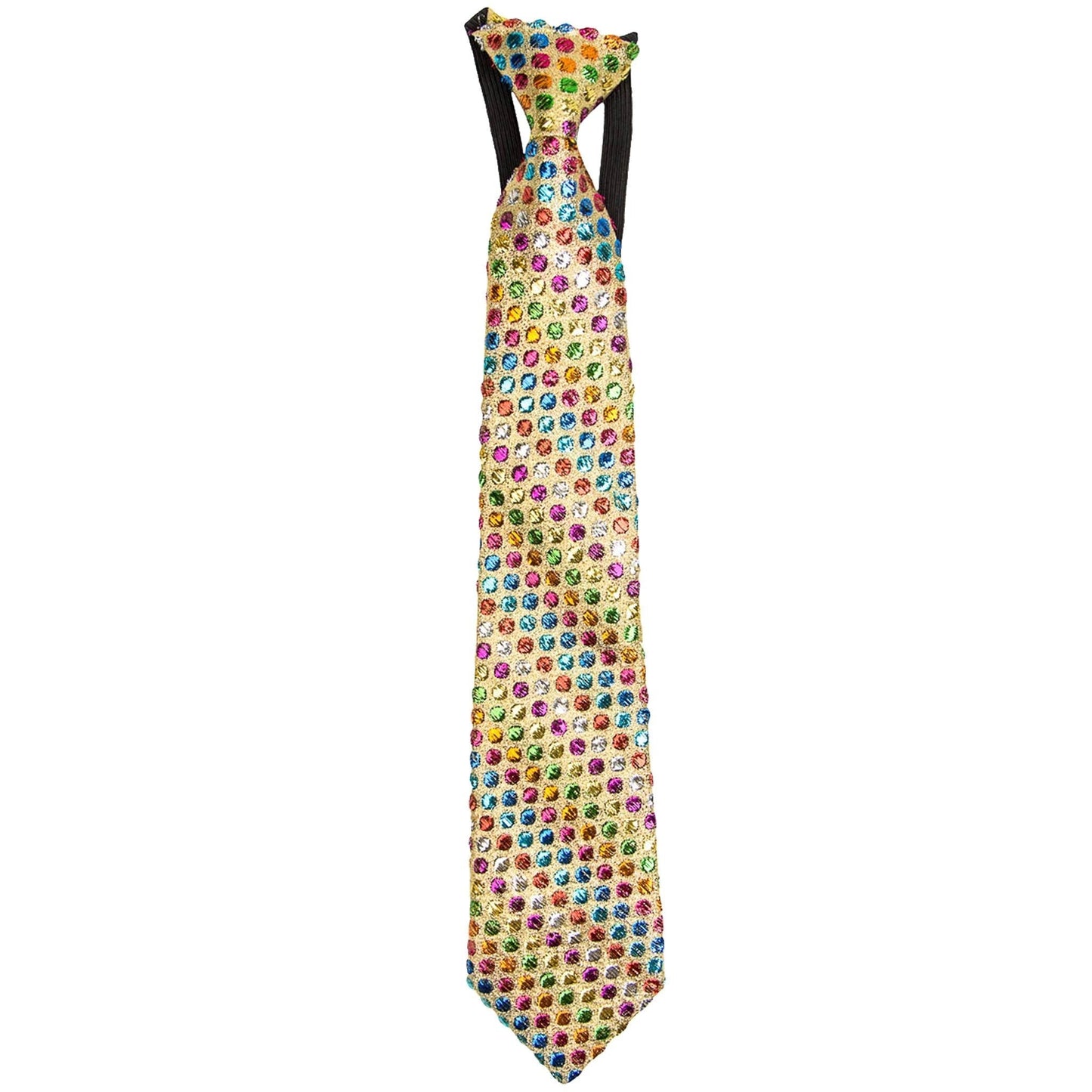 Vittorio Farina Boy's Metallic Elastic Necktie - Suits You Sir - Rainbow - 