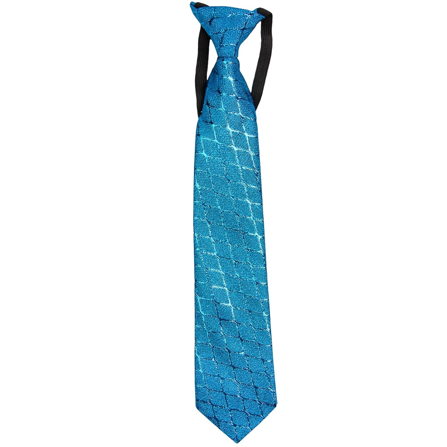 Vittorio Farina Boy's Metallic Elastic Necktie - Suits You Sir - Turquoise - 