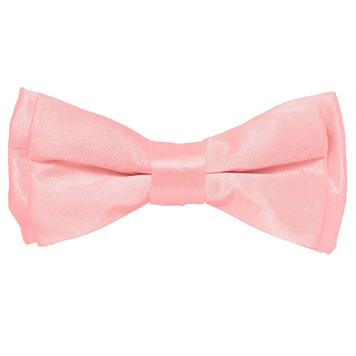 Vittorio Farina Boy's Pretied Solid Silky Satin Bow Tie - Suits You Sir - Pink - 