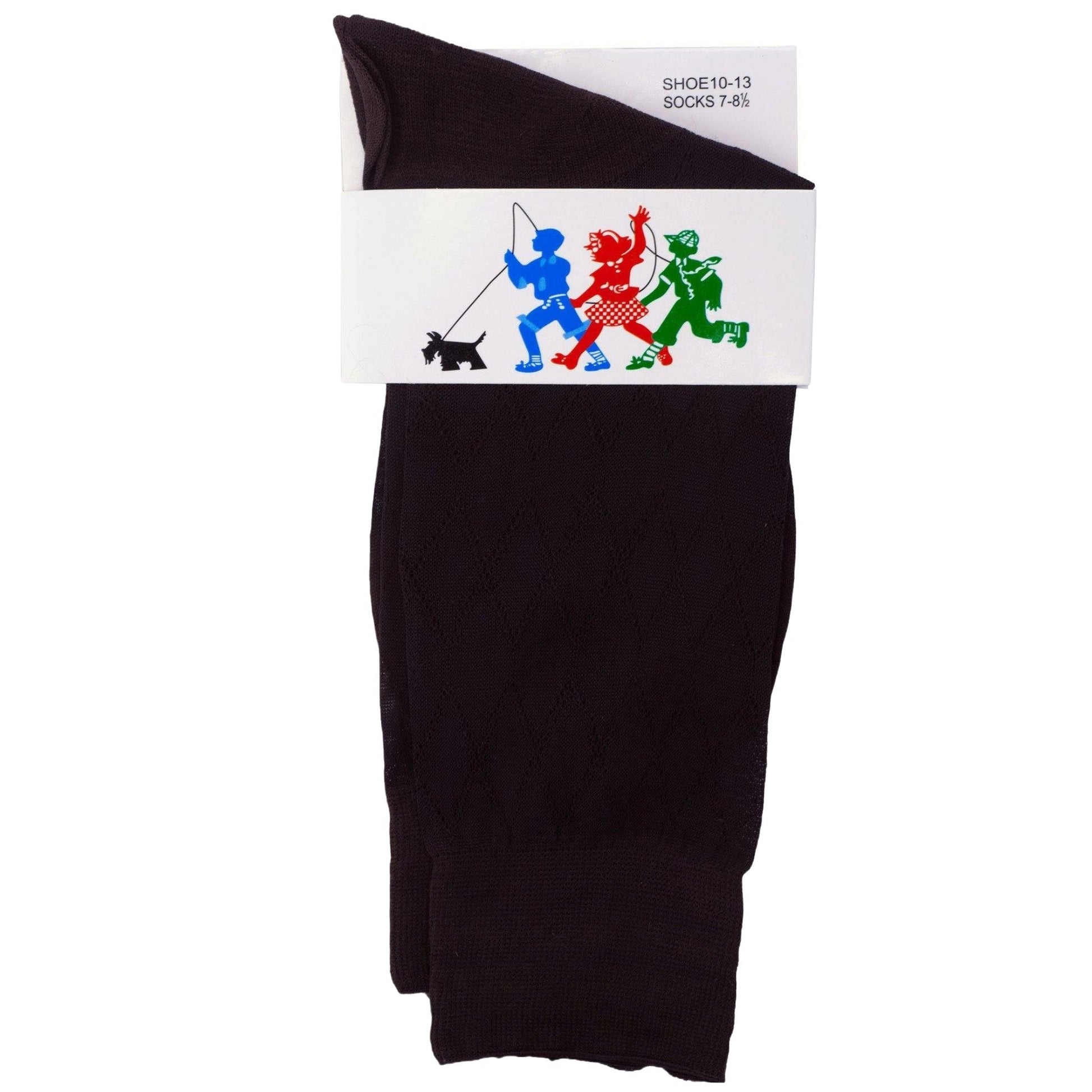 Vittorio Farina Boy's Ribbed Shear Nylon Anklet Dress Socks - Suits You Sir - Brown - 7 to 8