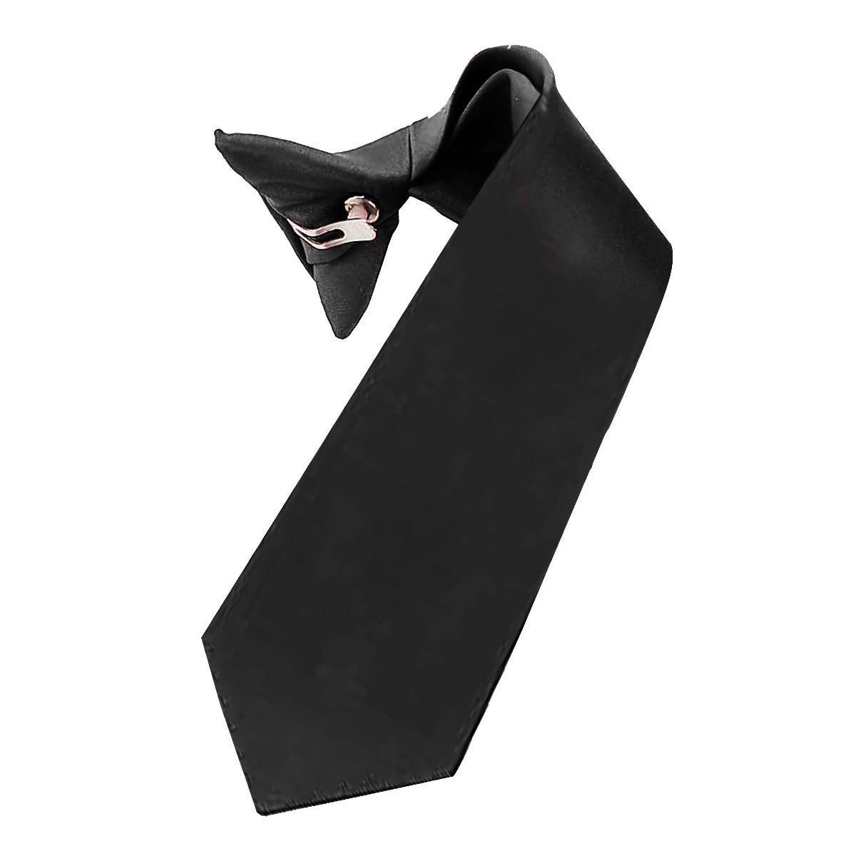 Vittorio Farina Boy's Satin Clip Necktie - Suits You Sir - Black - 16 - in
