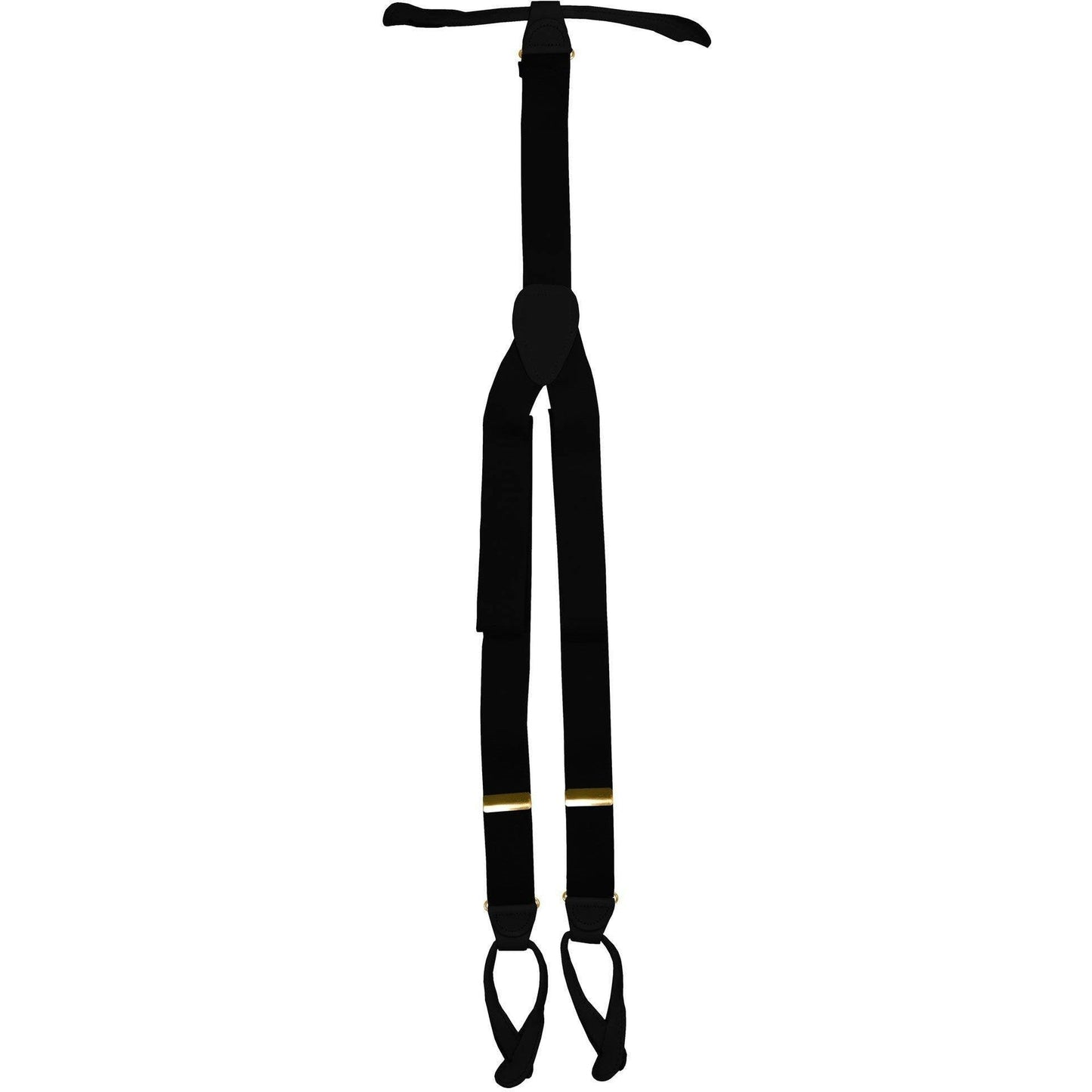 Vittorio Farina Men's Button End Suspender in Gift Box: 70% Polyester & 30% Elastomer - Suits You Sir - Black - Gold