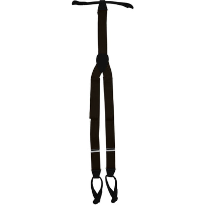 Vittorio Farina Men's Button End Suspender in Gift Box: 70% Polyester & 30% Elastomer - Suits You Sir - Brown - Silver