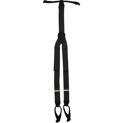 Vittorio Farina Men's Button End Suspender in Gift Box: 70% Polyester & 30% Elastomer - Suits You Sir - Charcoal - Gold