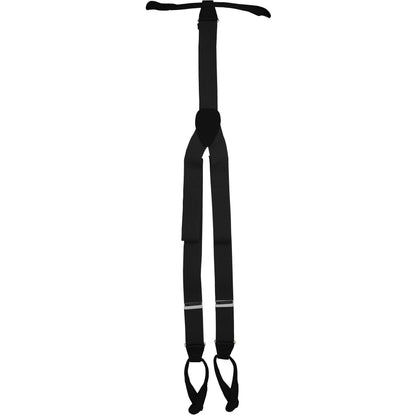 Vittorio Farina Men's Button End Suspender in Gift Box: 70% Polyester & 30% Elastomer - Suits You Sir - Charcoal - Silver