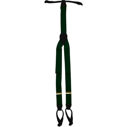 Vittorio Farina Men's Button End Suspender in Gift Box: 70% Polyester & 30% Elastomer - Suits You Sir - Hunter Green - Gold