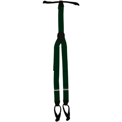 Vittorio Farina Men's Button End Suspender in Gift Box: 70% Polyester & 30% Elastomer - Suits You Sir - Hunter Green - Silver