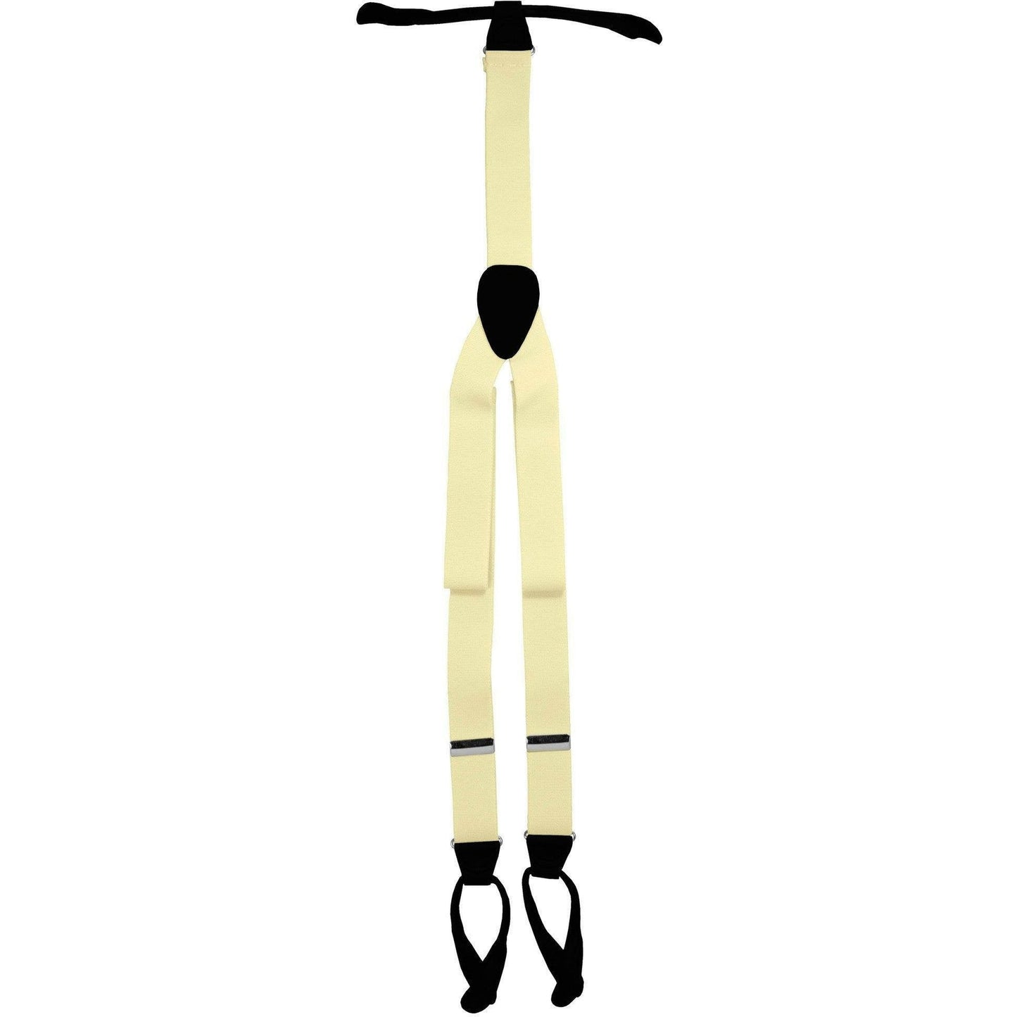 Vittorio Farina Men's Button End Suspender in Gift Box: 70% Polyester & 30% Elastomer - Suits You Sir - Ivory - Silver