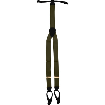 Vittorio Farina Men's Button End Suspender in Gift Box: 70% Polyester & 30% Elastomer - Suits You Sir - Olive Green - Gold