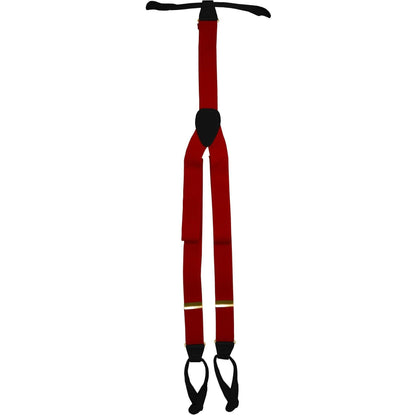 Vittorio Farina Men's Button End Suspender in Gift Box: 70% Polyester & 30% Elastomer - Suits You Sir - Red - Gold