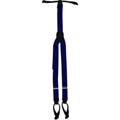 Vittorio Farina Men's Button End Suspender in Gift Box: 70% Polyester & 30% Elastomer - Suits You Sir - Royal Blue - Silver
