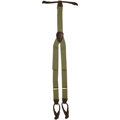 Vittorio Farina Men's Button End Suspender in Gift Box: 70% Polyester & 30% Elastomer - Suits You Sir - Taupe - Gold