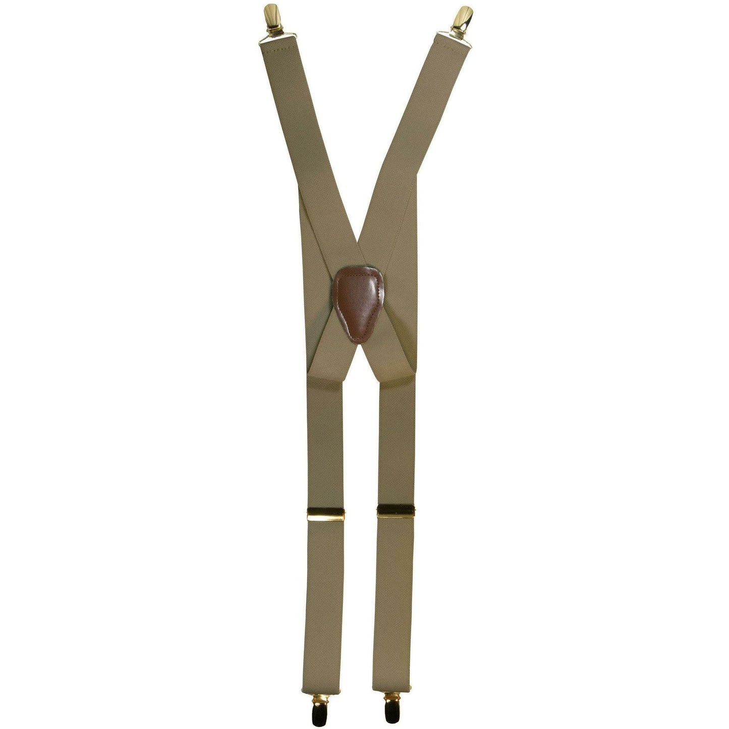 Vittorio Farina Men's Clip End Suspender in Gift Box: 70% Polyester & 30% Elastomer - Suits You Sir - Taupe - Gold