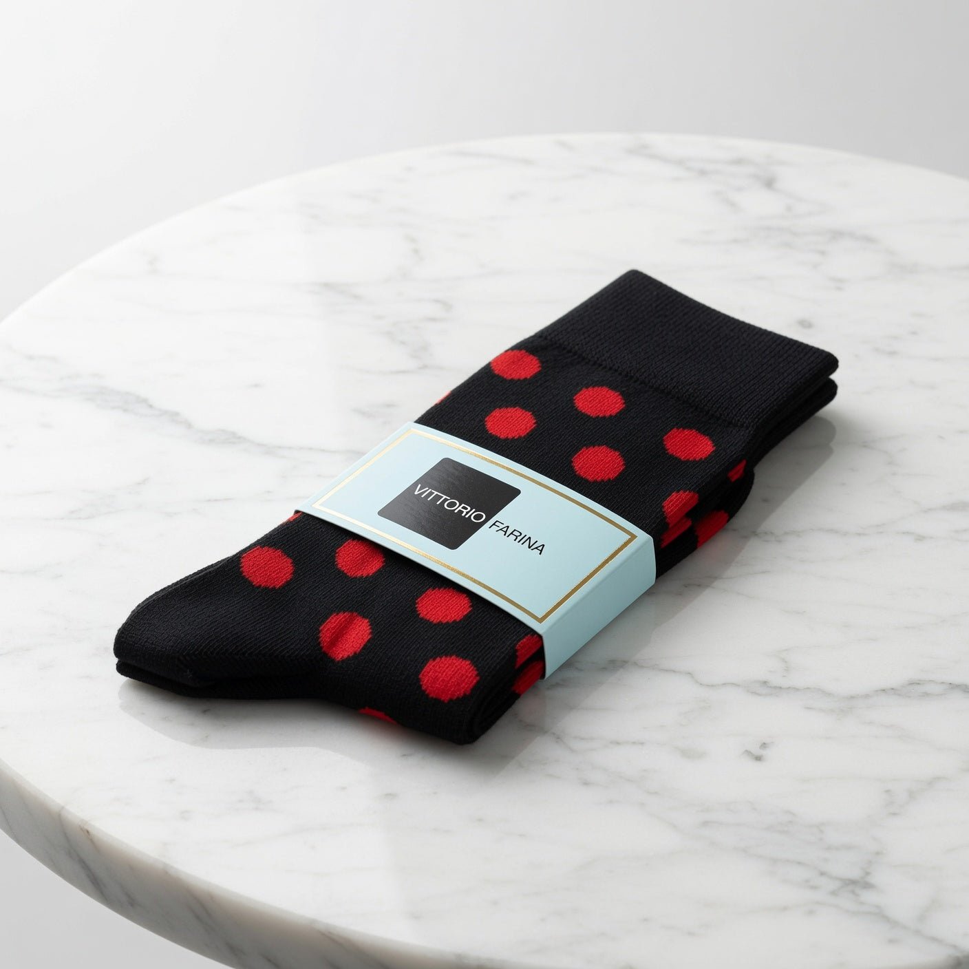 Vittorio Farina Men's Cotton Anklett Polka Dot Dress Socks - Black and Gray - 6