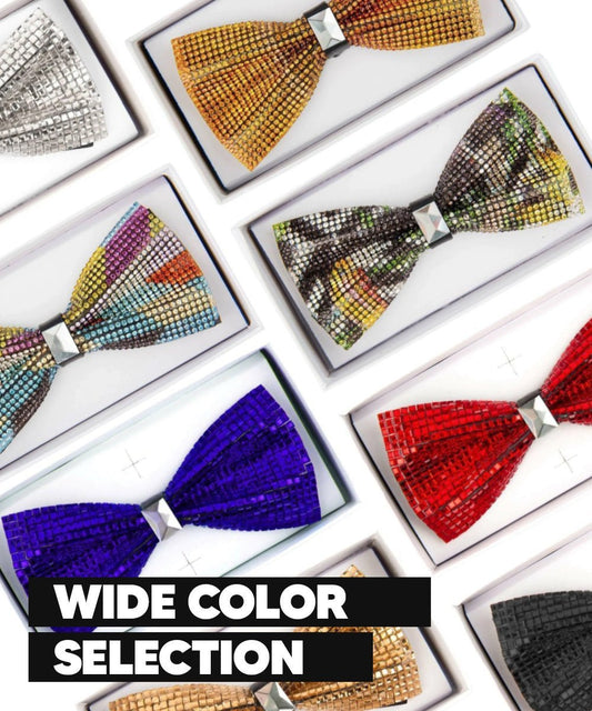 Vittorio Farina Men's Crystal Bow Tie in Gift Box - Suits You Sir - Black - 