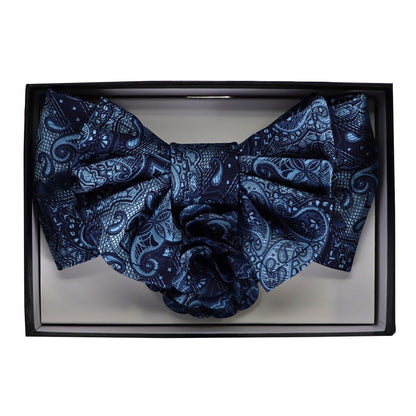 Vittorio Farina Men's Design XL Bow Tie, Pocket Square and Flower Lapel Pin in Gift Box - Suits You Sir - GB - XLBHL_2136 - 